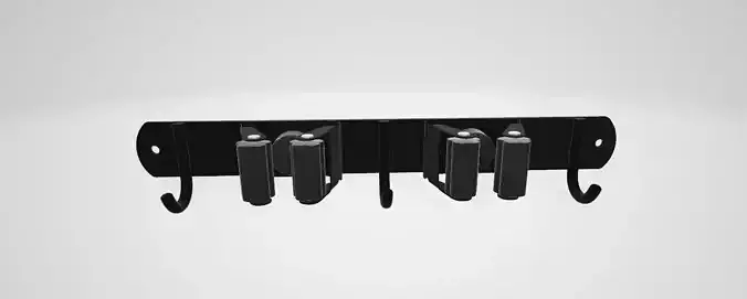 Pack Mop and Broom Holder Wall Mount 3D model