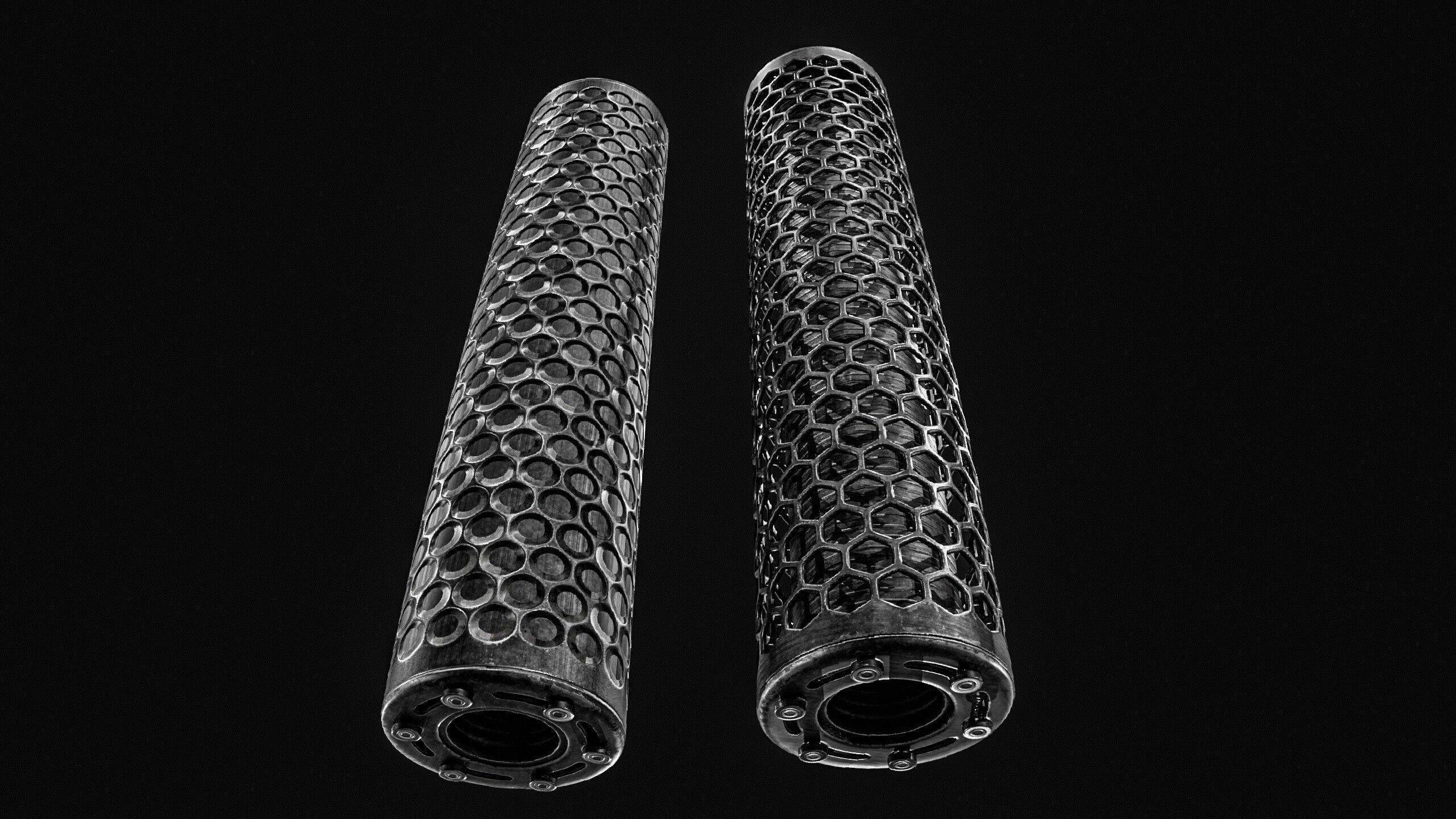 Advanced Silencer 2 pack Low-poly 3D model_18