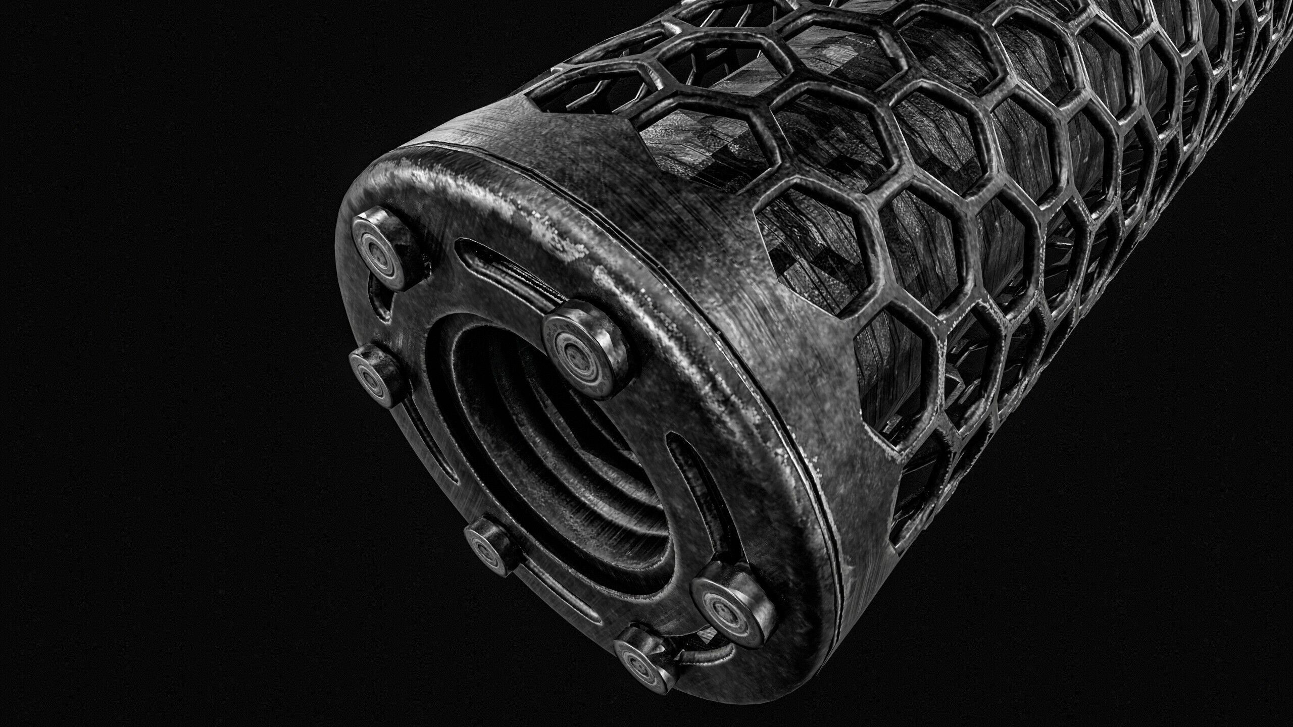 Advanced Silencer 2 pack Low-poly 3D model_8