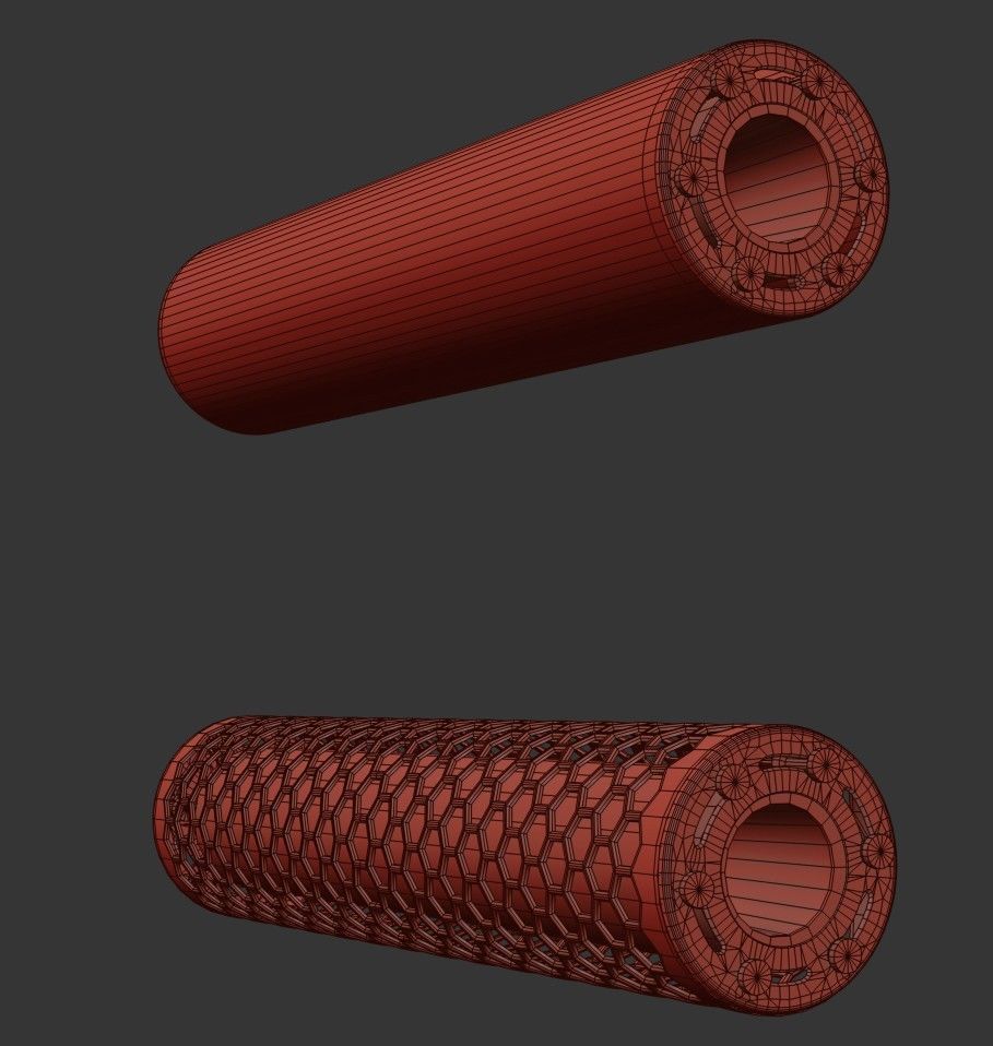 Advanced Silencer 2 pack Low-poly 3D model_24