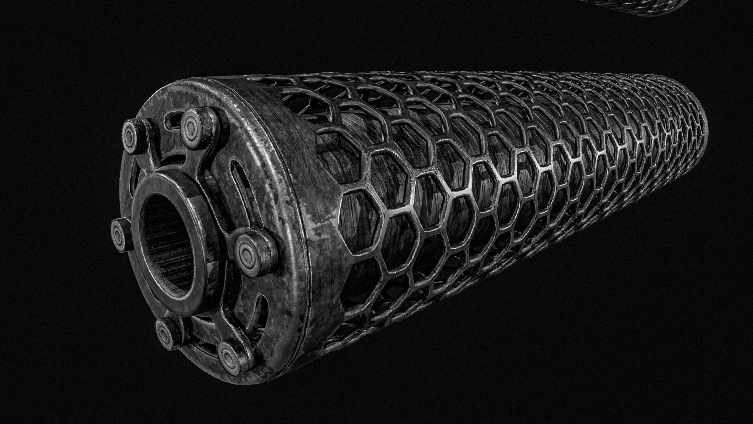 Advanced Silencer 2 pack Low-poly 3D model_15