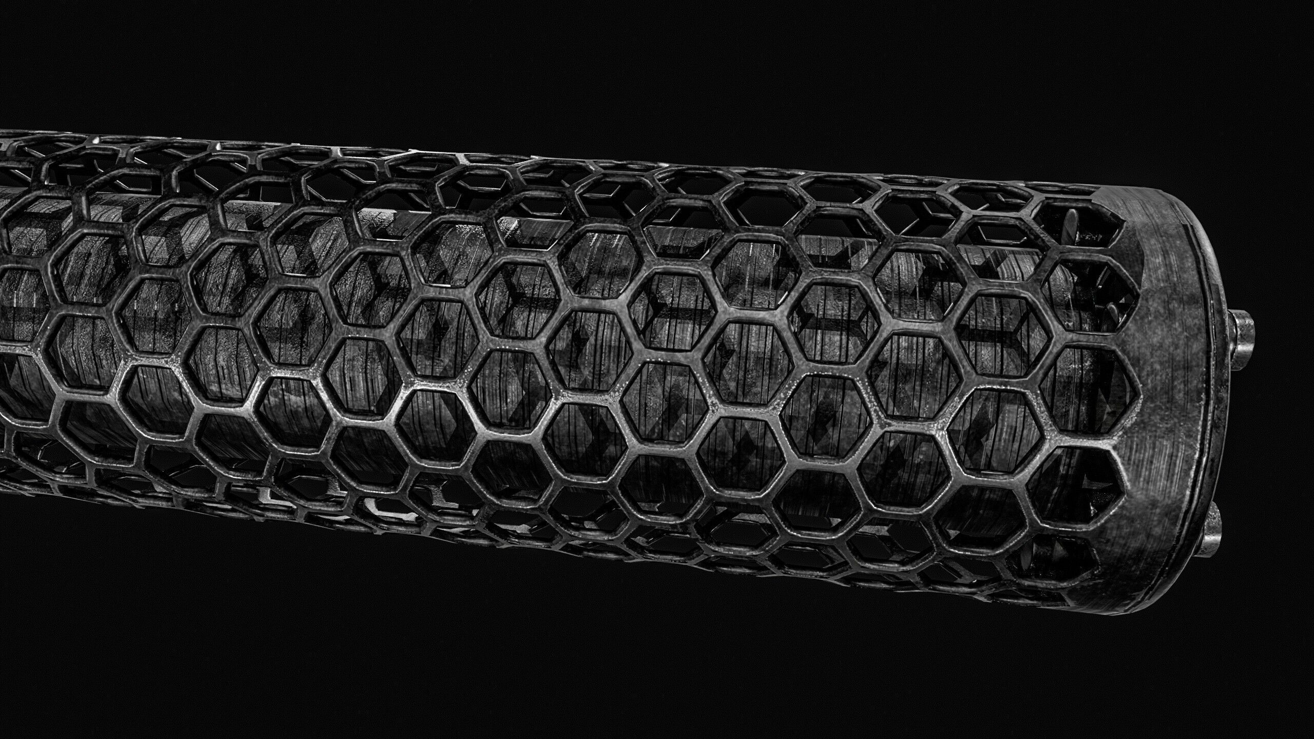 Advanced Silencer 2 pack Low-poly 3D model_3