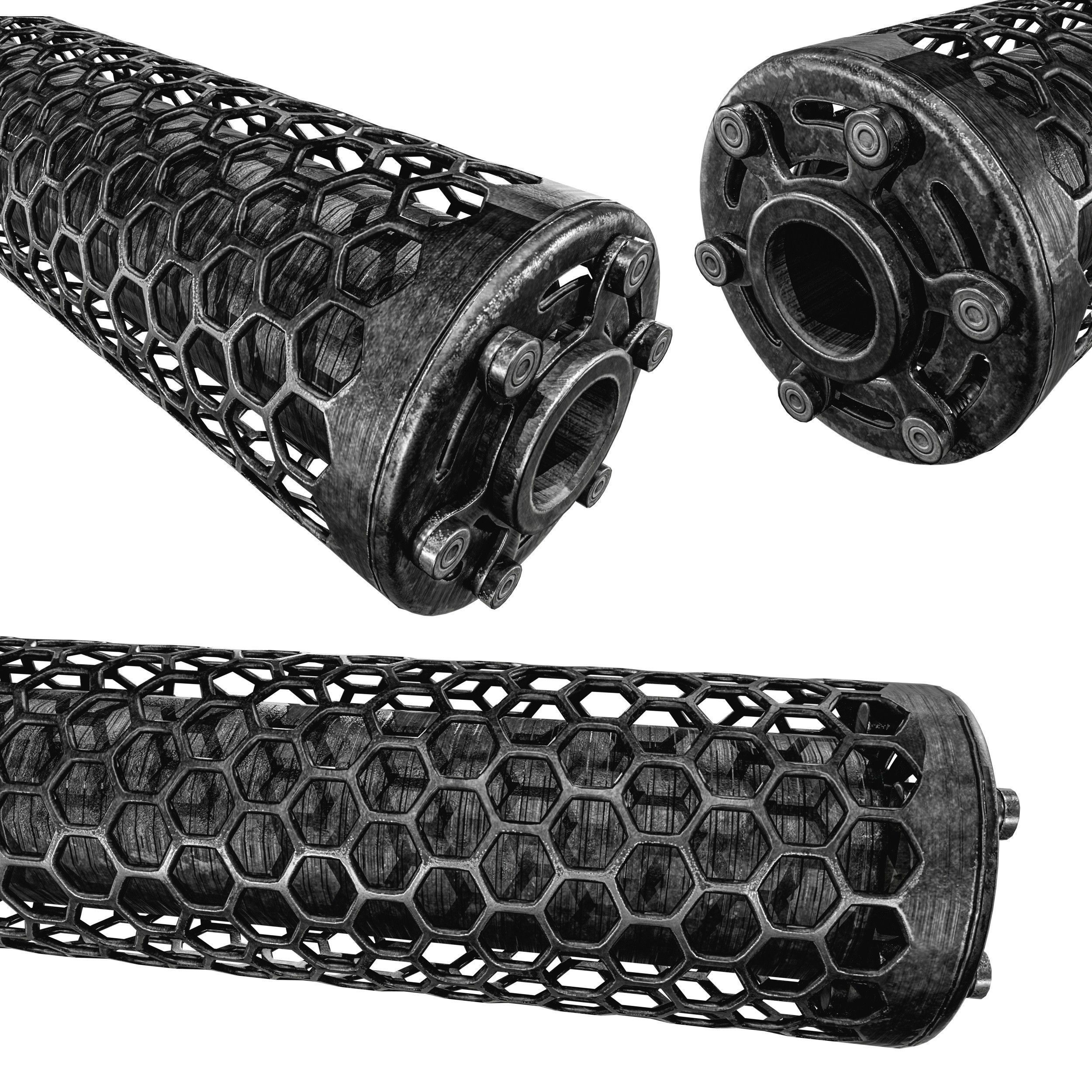 Advanced Silencer 2 pack Low-poly 3D model_1