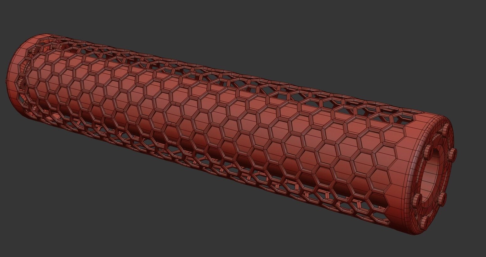 Advanced Silencer 2 pack Low-poly 3D model_25