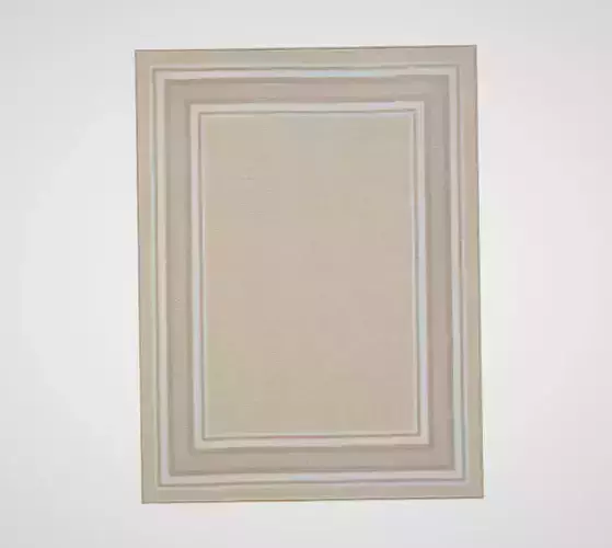 Beverly Rug Modern Bordered 2X3 Area Rug  Low-poly 3D model