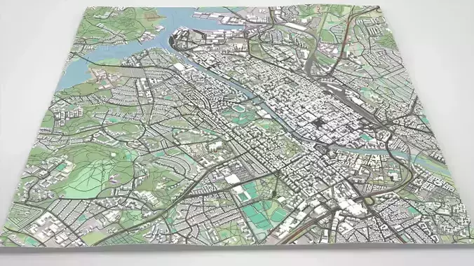 Cityscape Turku Finland 3D model