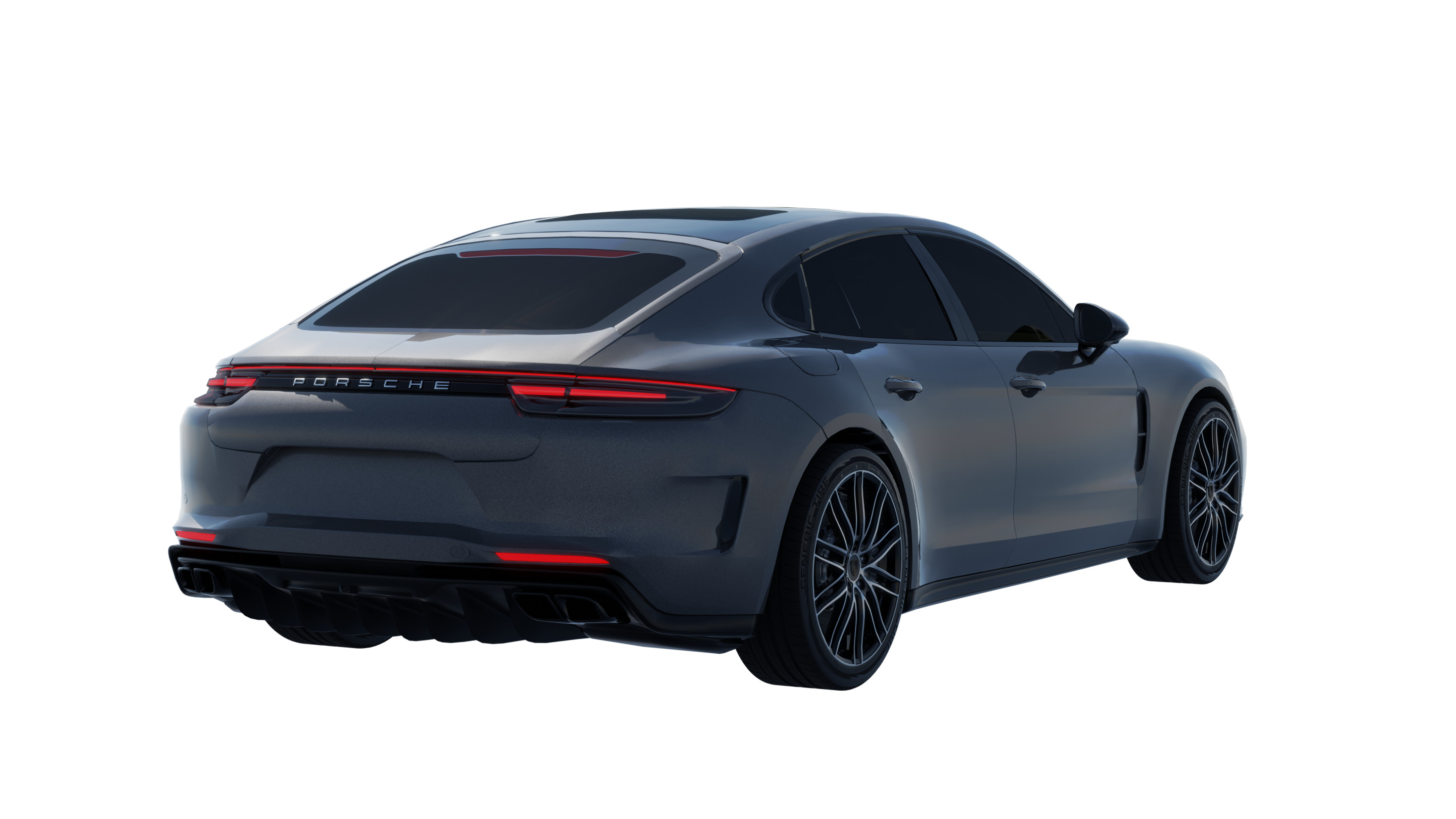 Car Rigged - Porsche Panamera 3D model_5
