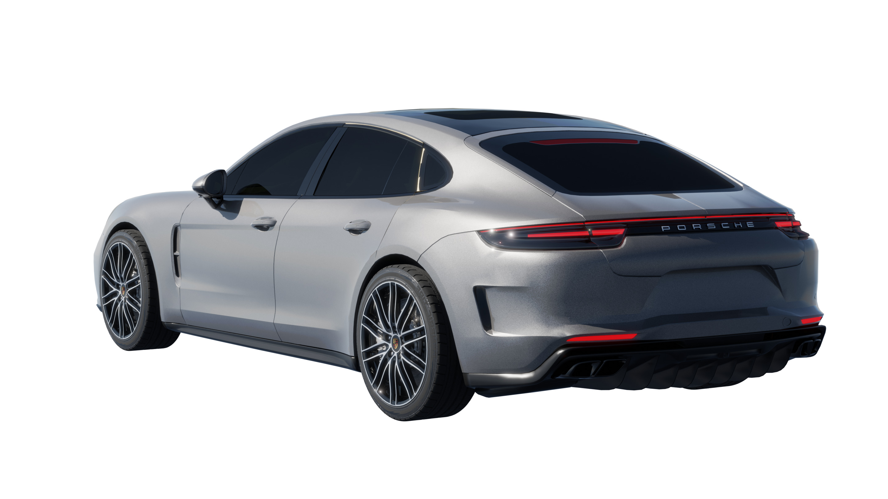 Car Rigged - Porsche Panamera 3D model_2