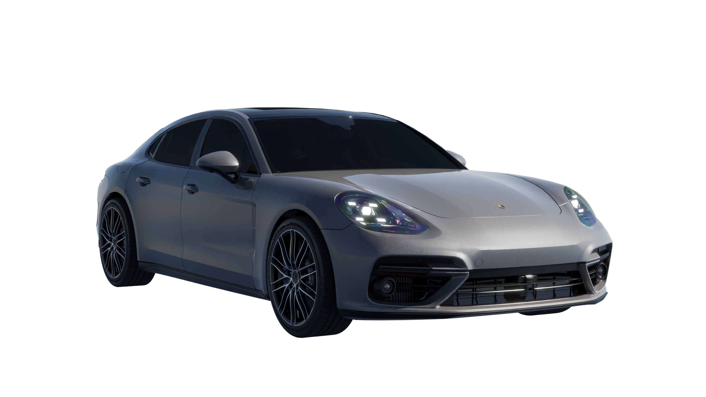 Car Rigged - Porsche Panamera 3D model_1