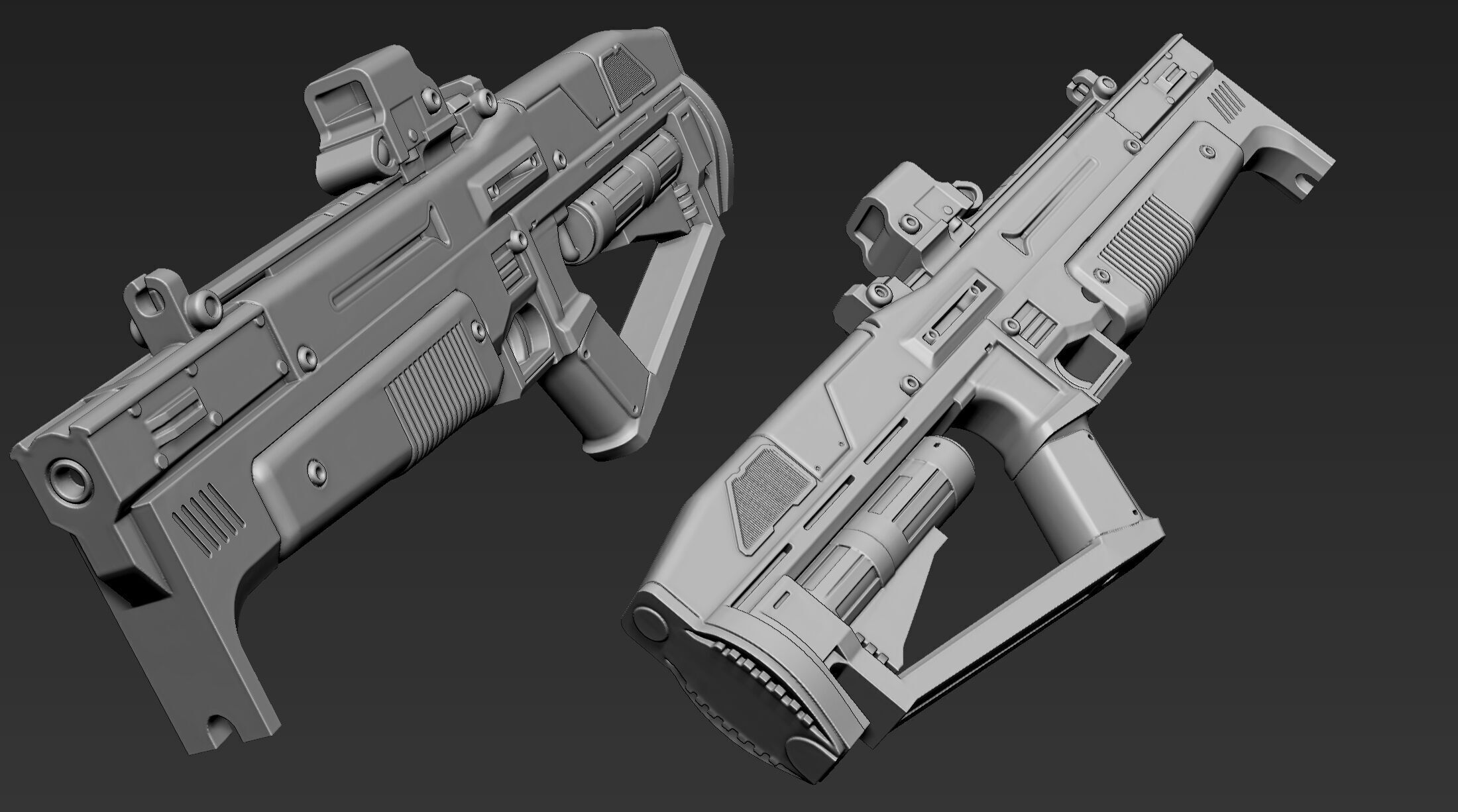 3D Printable Sci-Fi Weapon Part 4 3D model_5