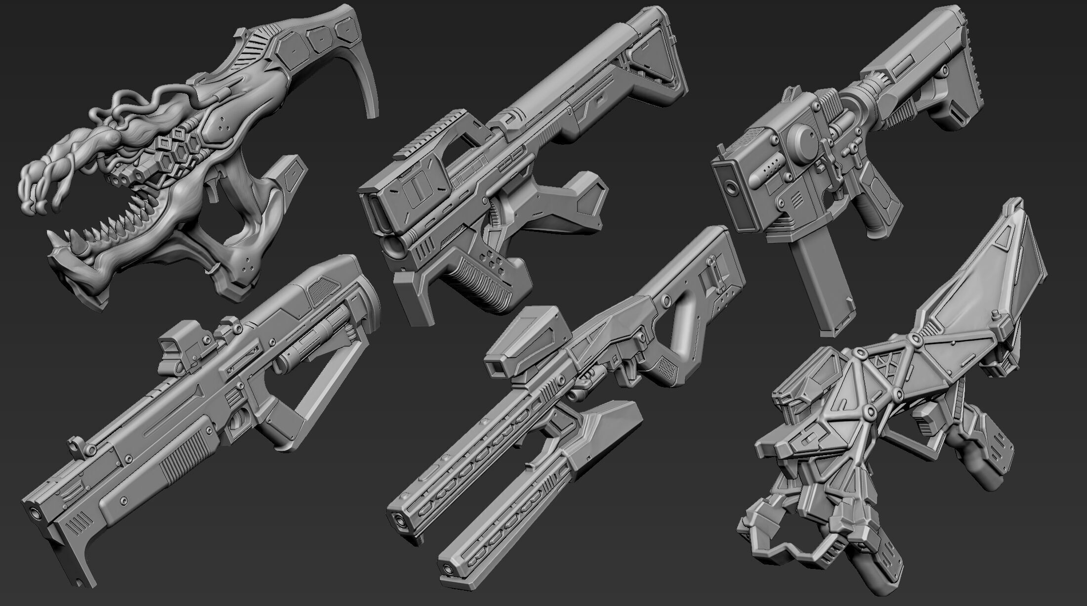 3D Printable Sci-Fi Weapon Part 4 3D model_1