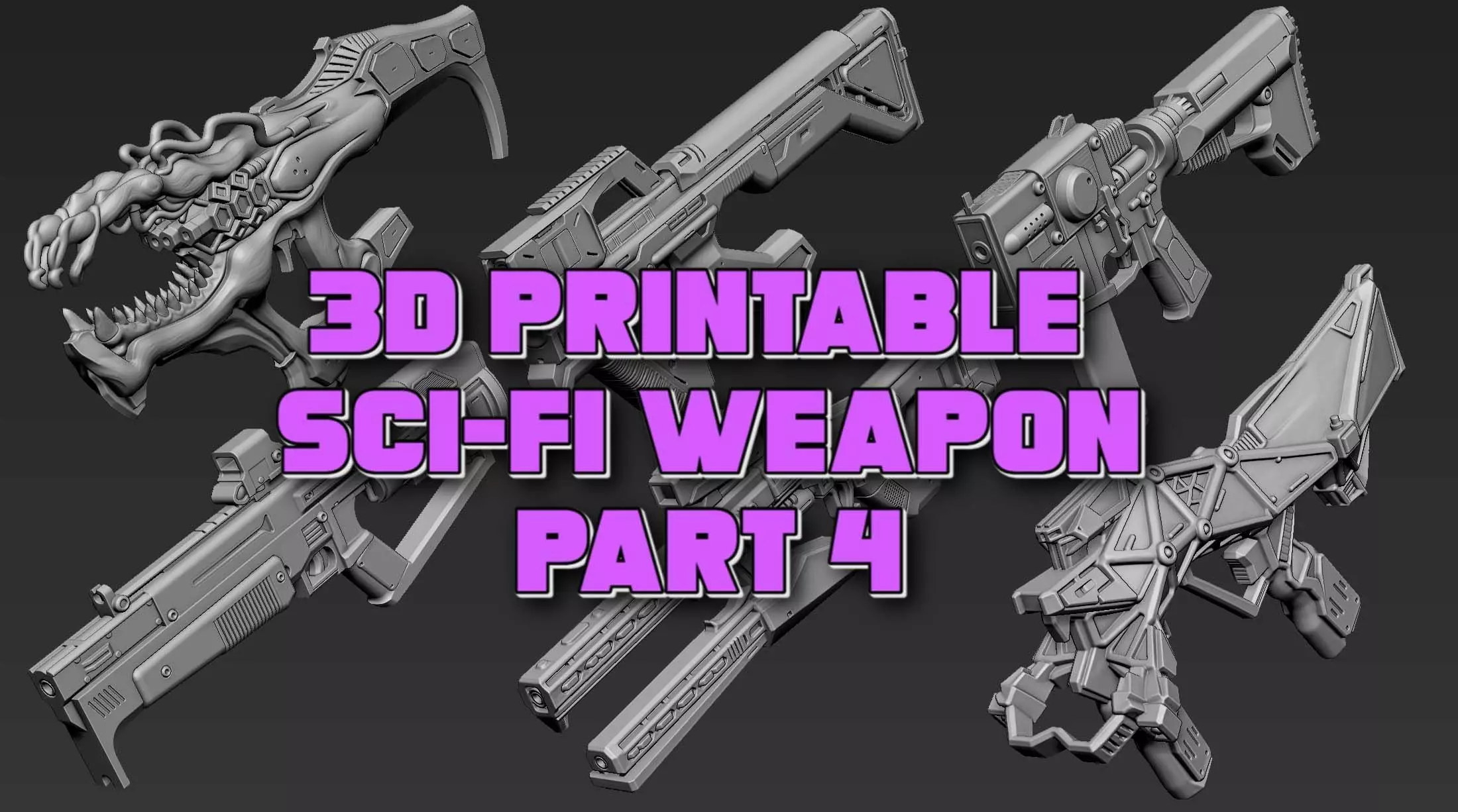 3D Printable Sci-Fi Weapon Part 4 3D model_0