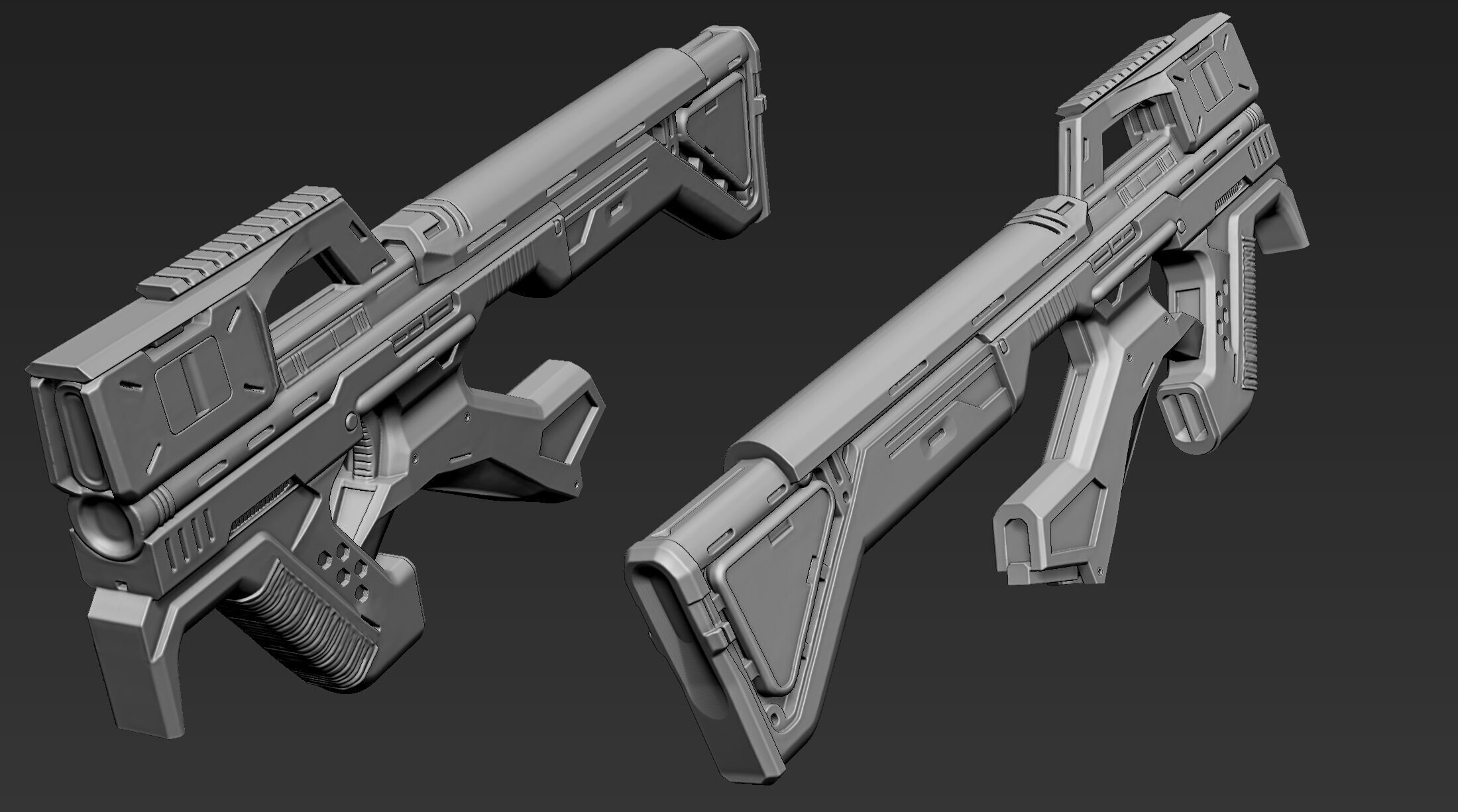 3D Printable Sci-Fi Weapon Part 4 3D model_3