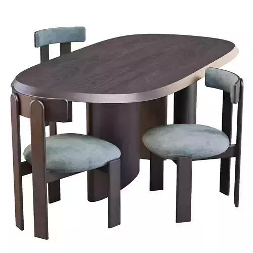 Dining Set - Bonaldo Padiglioni Table and Pi Chairs