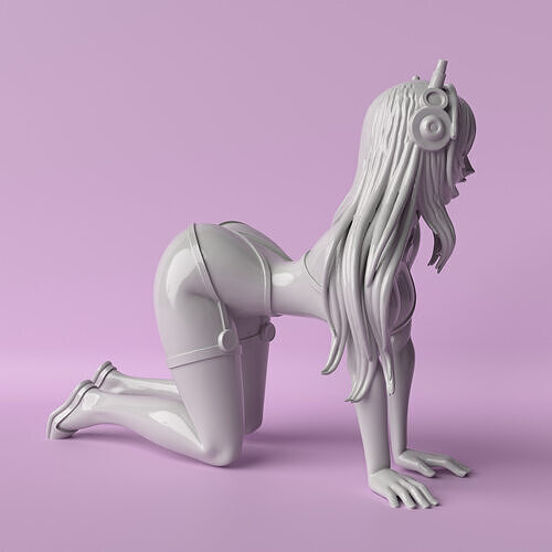 Wild Curve  Stylized Quadruped Pose Female Sculpture 3D print model