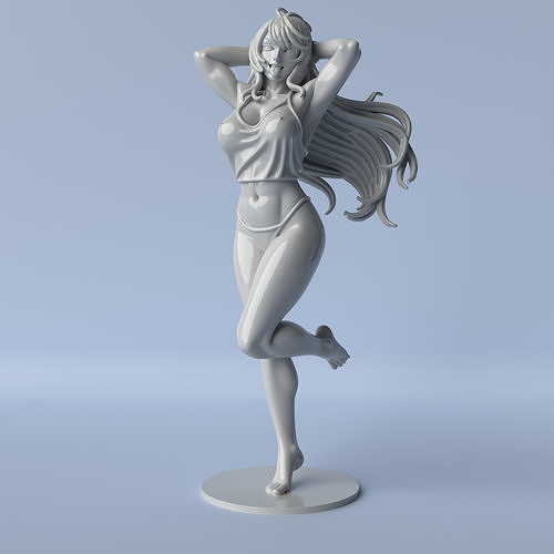 Velvet Muse  Beautiful and Sensual Female Sculpture 3D print model