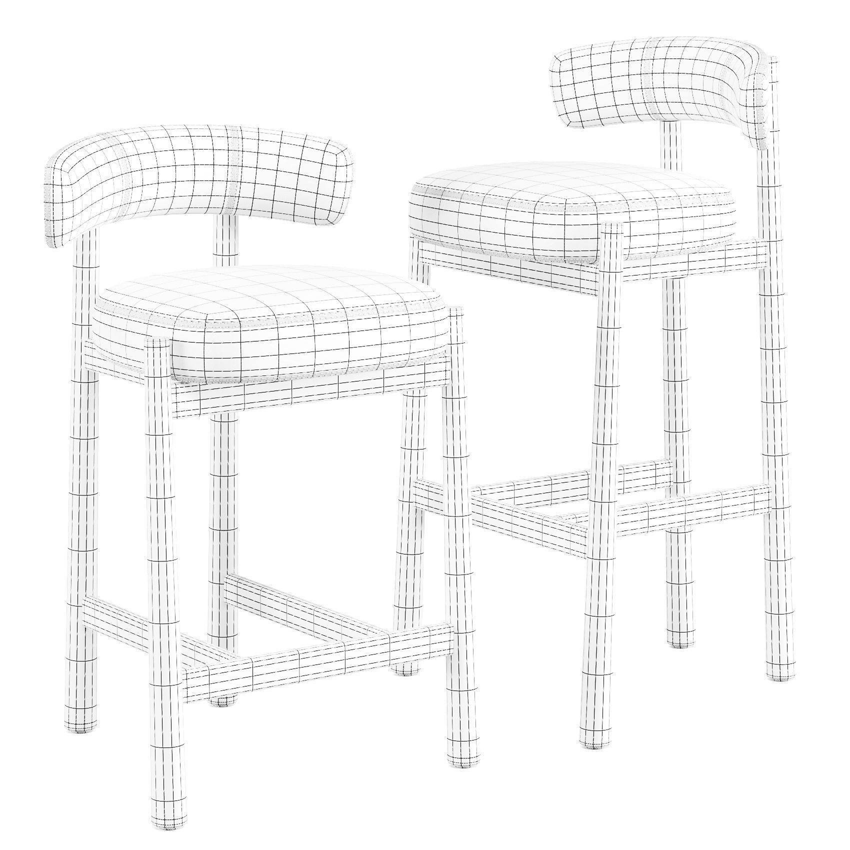 Coedition Dalya - Bar and Counter Stool 3D model_9