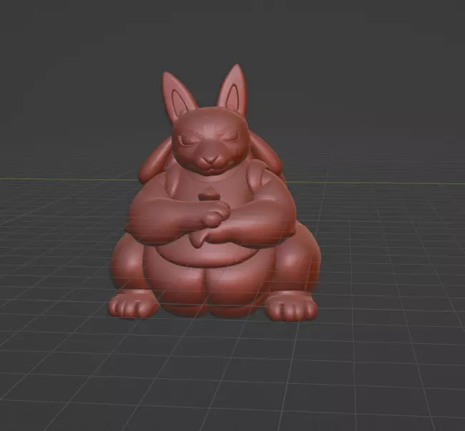 Chubby Lucario 3D  The Adorable Aura Guardian 3D print model_0