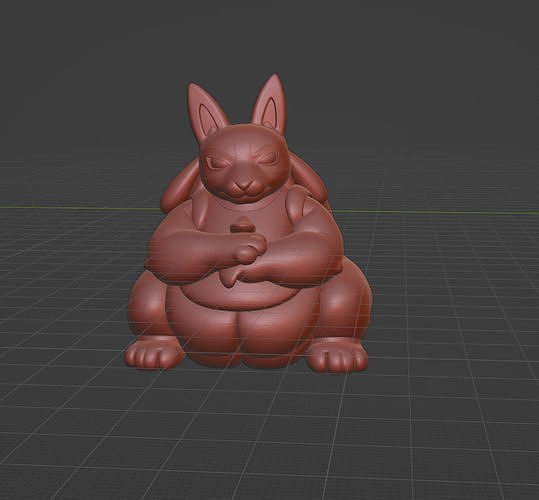 Chubby Lucario 3D  The Adorable Aura Guardian 3D print model