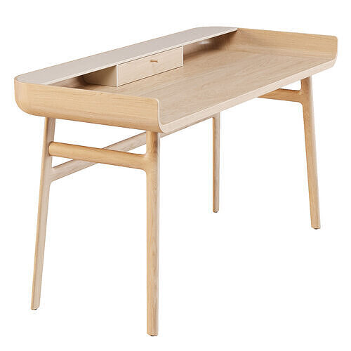 Desk Set - Harold Table and Oru Chair 3D model 5