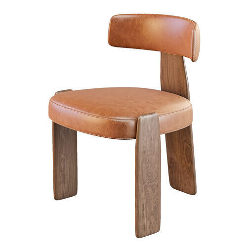 Desk Set - Harold Table and Oru Chair 3D model 4