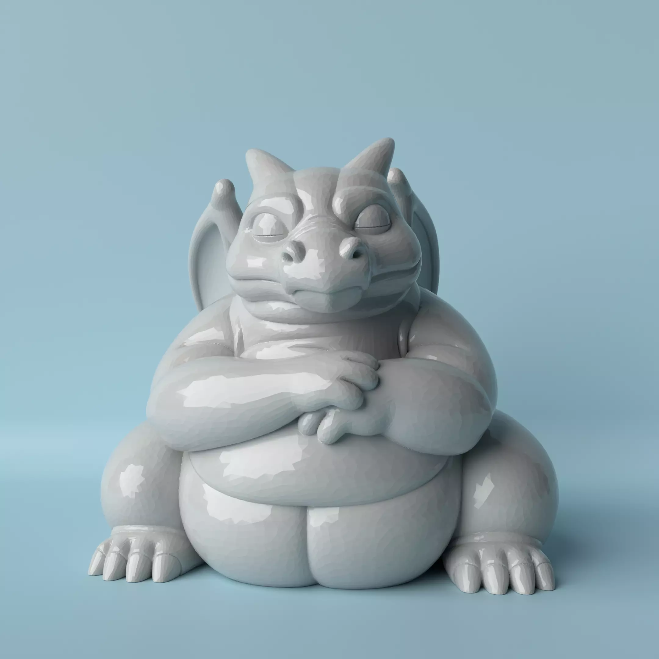 Fat Charizard 3D Model  Cute and Mighty 3D print model_0