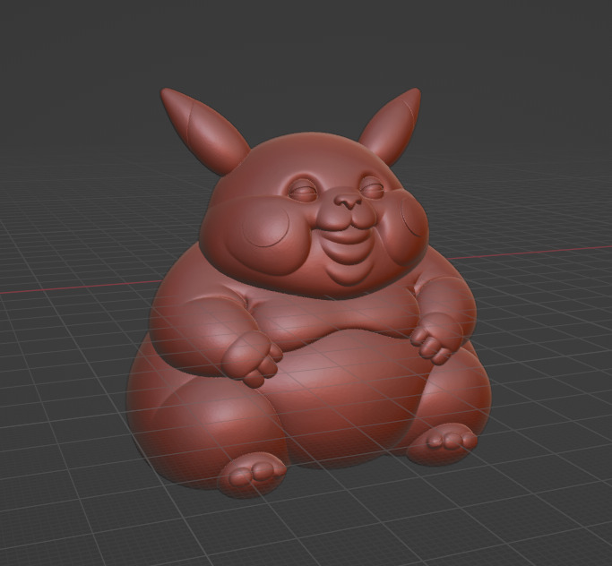 Chubbychu  Stylized Chubby Pikachu Sculpture 3D print model_2