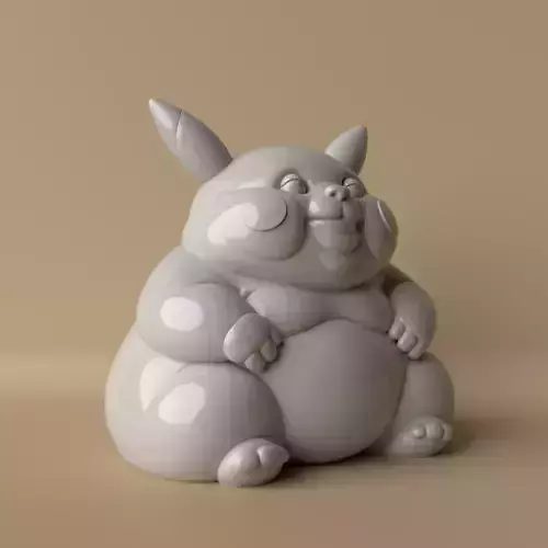 Chubbychu  Stylized Chubby Pikachu Sculpture