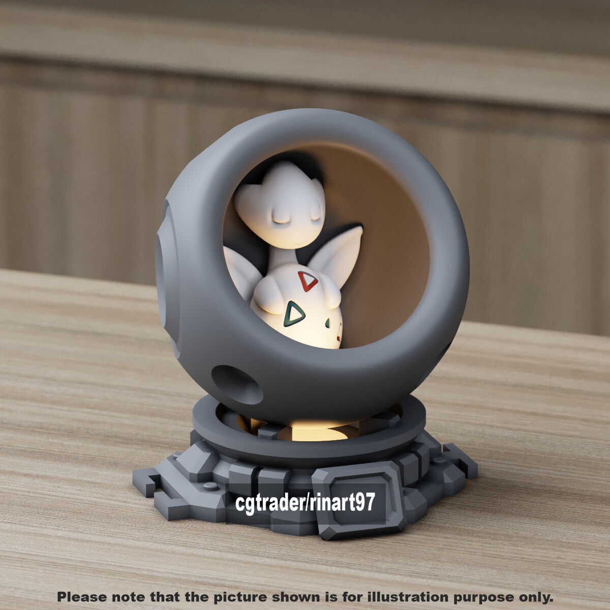 Togetic in healing machine pods from pokemon 3D print model_5