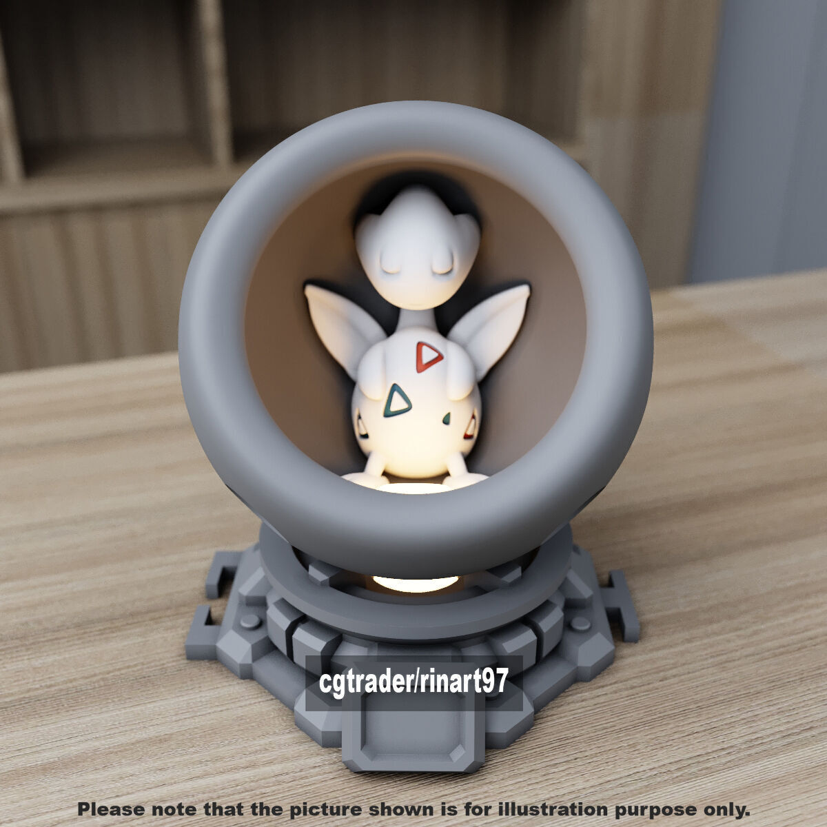 Togetic in healing machine pods from pokemon 3D print model_9