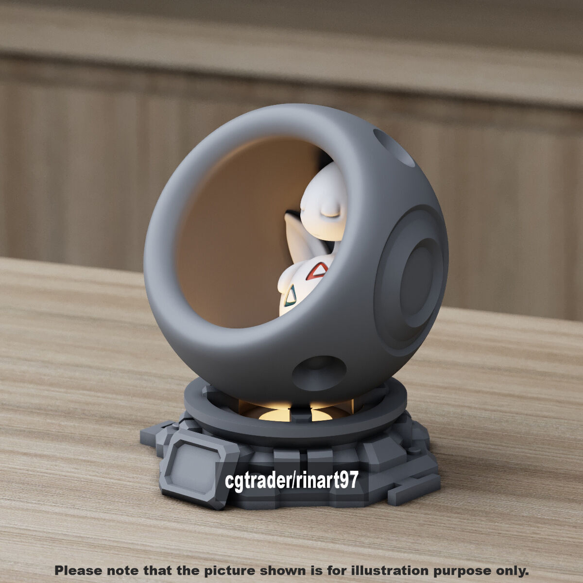 Togetic in healing machine pods from pokemon 3D print model_8