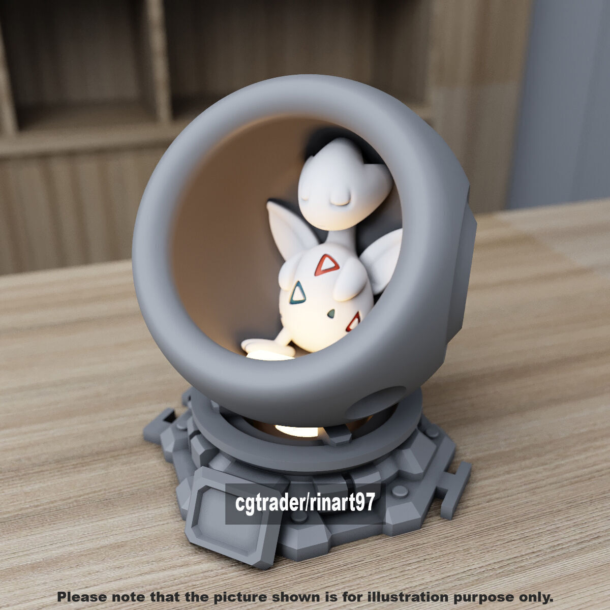 Togetic in healing machine pods from pokemon 3D print model_1