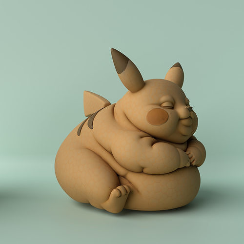 Snackachu Chubby Pikachu 3D print model