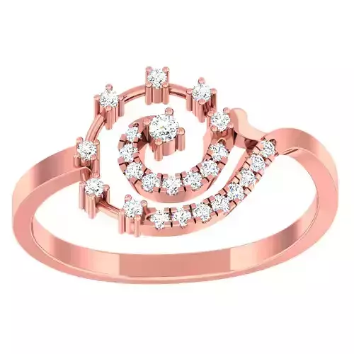 Diamond light gold ring 3D print model
