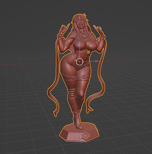 Sensual Woman Artistic and Elegant Sculpture 3D print model