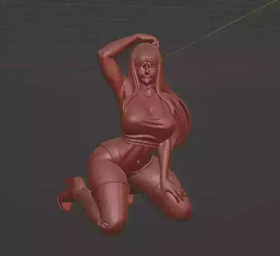 Sensual Kneeling Woman Sculpture