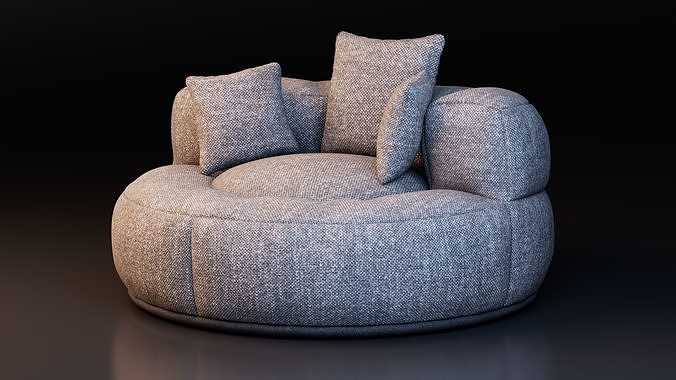 Bean Bag Chair Low-poly 3D model