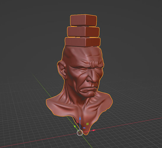 Burdened Mind Conceptual Wall Sculpture 3D print model