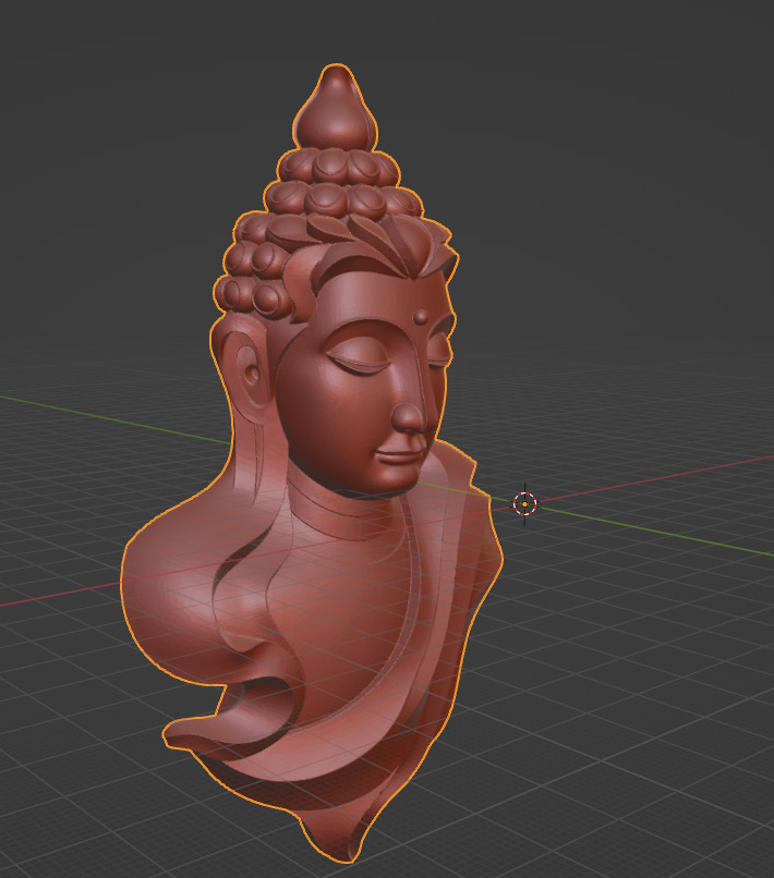 Tranquil Relief Minimalist Buddha Face Wall Sculpture 3D print model_1