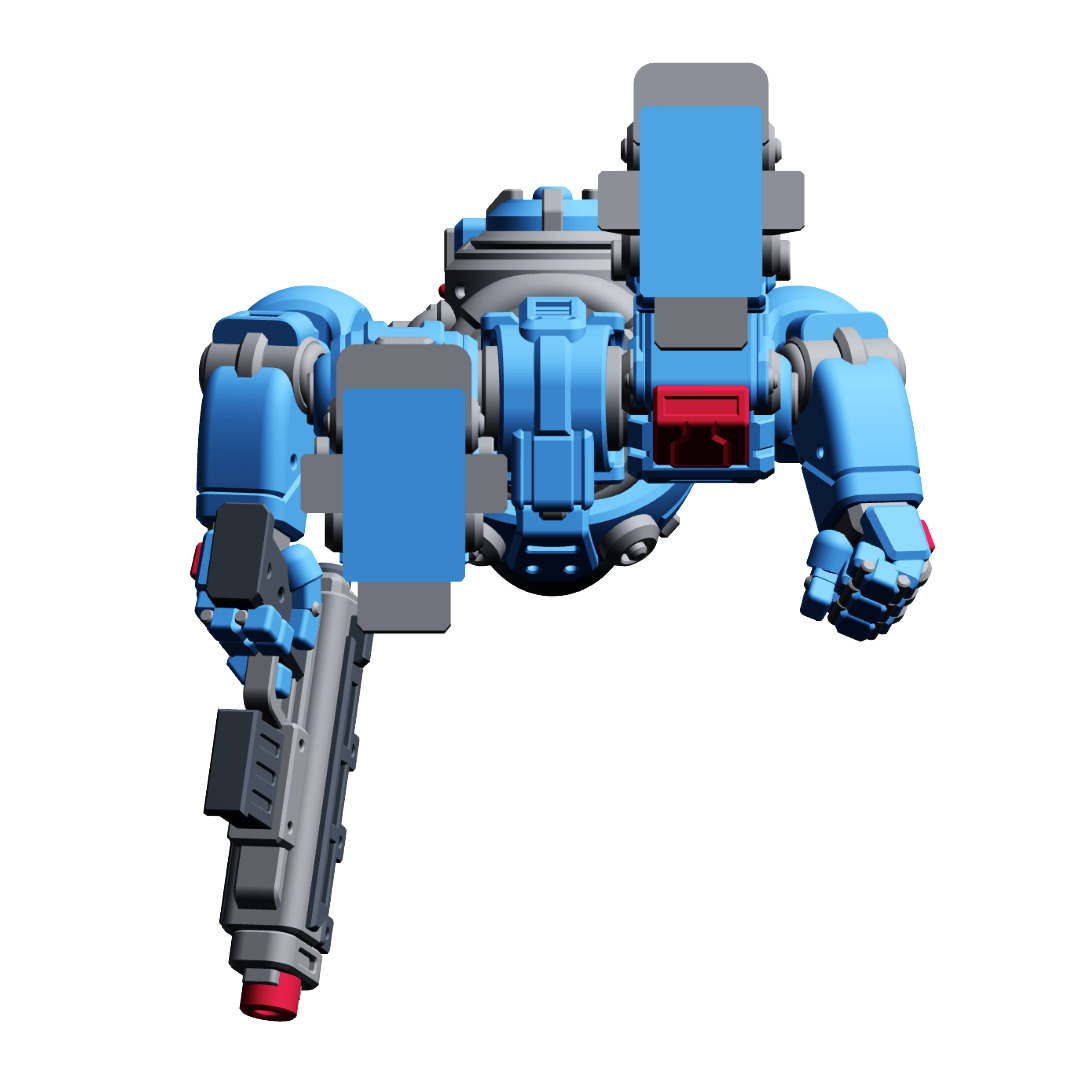 Mech Forge Astro Tabletop Wargame Miniature 3D print model_6