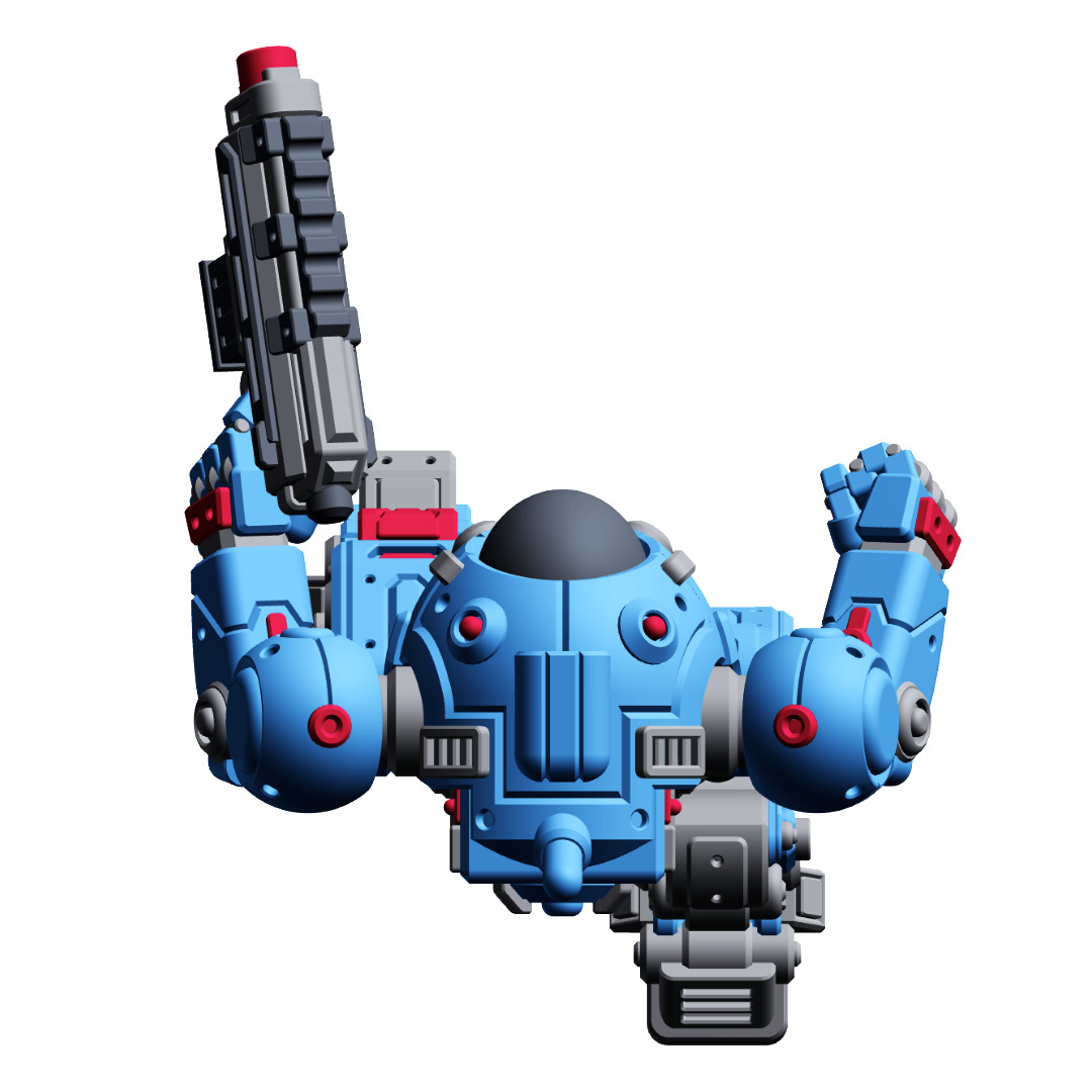 Mech Forge Astro Tabletop Wargame Miniature 3D print model_5