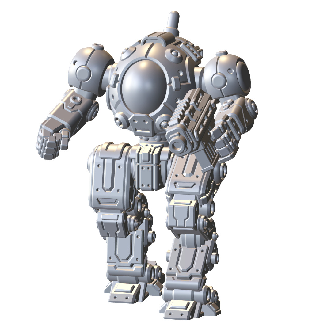 Mech Forge Astro Tabletop Wargame Miniature 3D print model_7