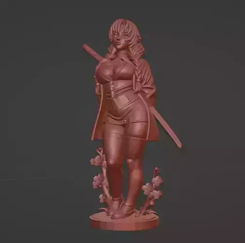 Love Hashira Sexy Mitsuri Kanroji-Inspired Sculpture 3D print model