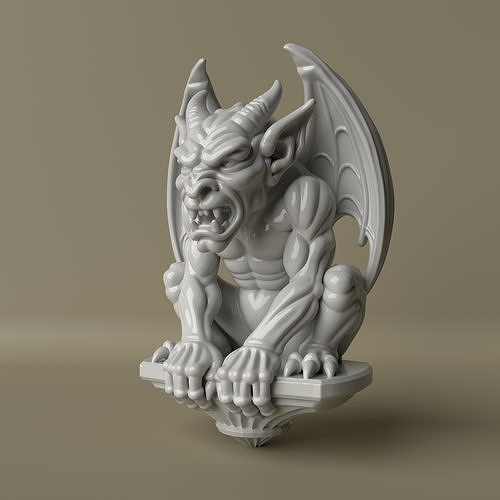 Wall Gargoyle Sculpture Gothic and Fantasy Decor 3D print model