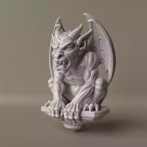 Wall Gargoyle Sculpture Gothic and Fantasy Decor