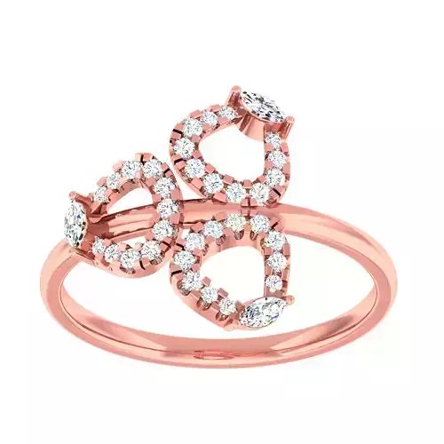 Diamond light gold ring 3D print model