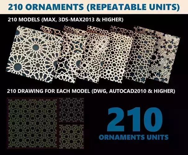 Ornaments Collection re-usable units 3D model