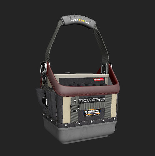 Heavy Duty Tool Bag  Veto Pro Pac Style  Game Ready 3D Model Low-poly 3D model