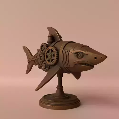 Steamshark Steampunk Shark Sculpture