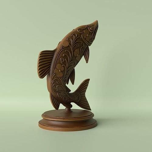 Northern Pike  Decorative Fish Sculpture 3D print model